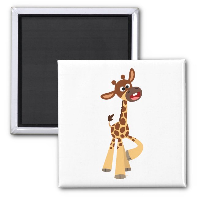 Cute Cartoon Baby Giraffe Magnet (Front)
