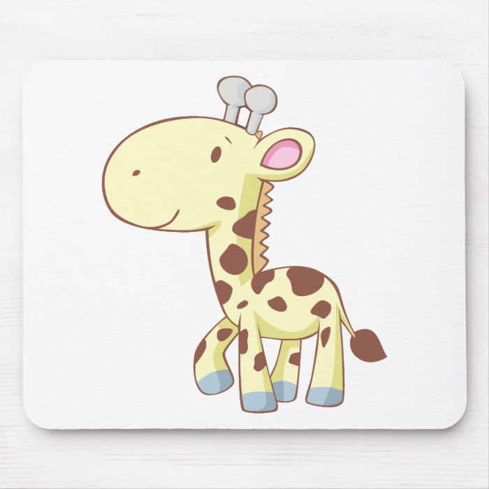 Cute Cartoon Baby Giraffe Shirts Mouse Pads