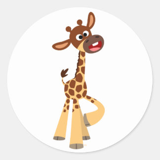 Cute Cartoon Baby Giraffe Sticker