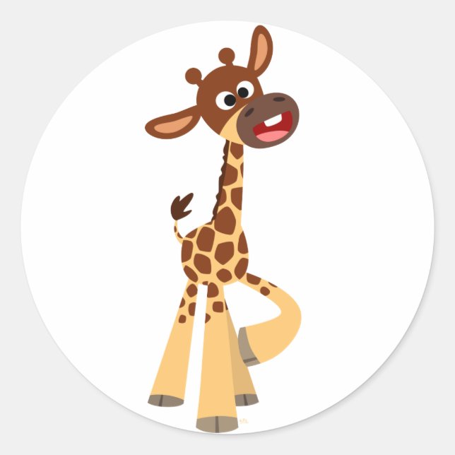 Cute Cartoon Baby Giraffe Sticker (Front)