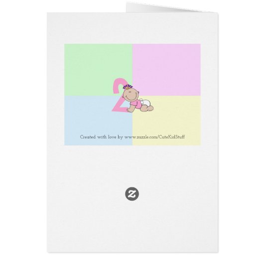 Cute Cartoon Baby Girl 1st Birthday (Back)