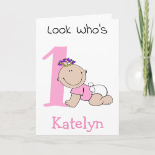 1 Year Old Birthday Card Illustration Stock Illustration Download Image Now Istock