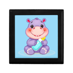 Cute Cartoon Baby Hippopotamus Gift Box