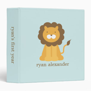 Cute Cartoon Baby Lion Binder