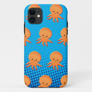 Cute Cartoon Baby Octopus Blue Ocean iPhone 11 Case