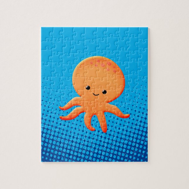 Cute Cartoon Baby Octopus Jigsaw Puzzle (Vertical)
