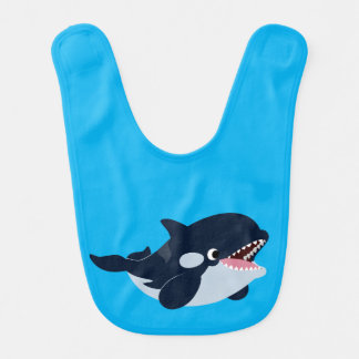 Cute Cartoon Baby Orca Baby Bib