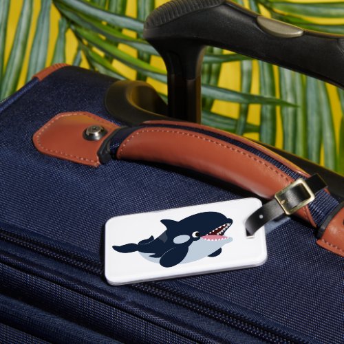 Cute Cartoon Baby Orca Luggage Tag