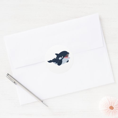 Cute Cartoon Baby Orca Sticker