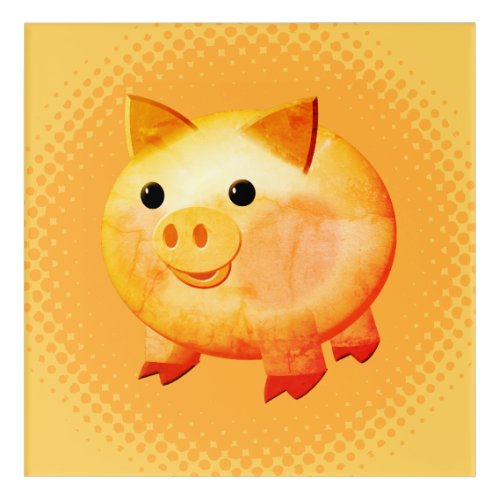Cute Cartoon Baby Pig Acrylic Print