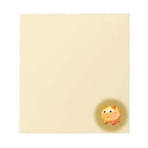 Cute Cartoon Baby Pig Painting Notepad