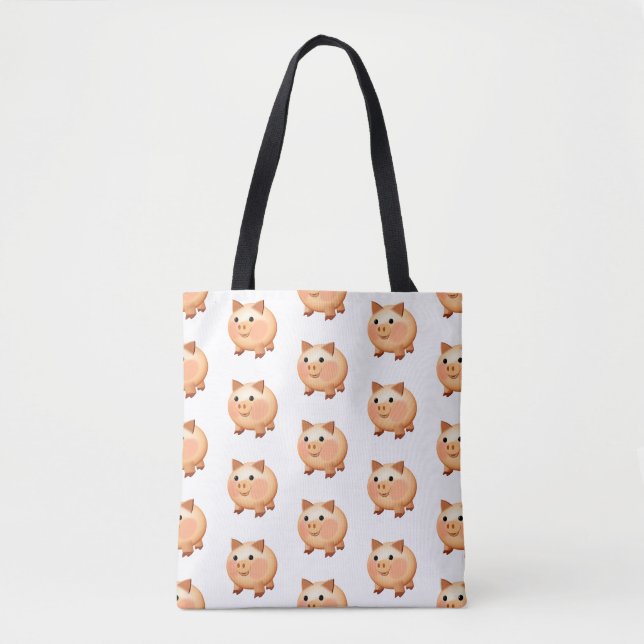 Cute Cartoon Baby Pig Pattern Tote Bag (Front)