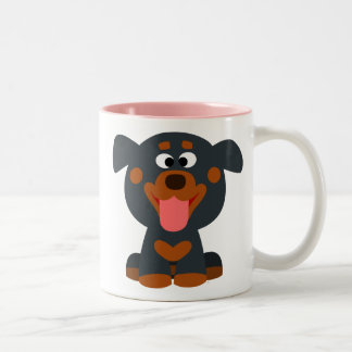 Cute Cartoon Baby Rottweiler Mug
