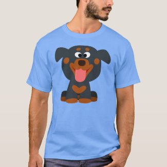 Cute Cartoon Baby Rottweiler T-Shirt