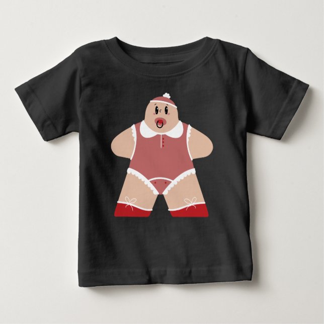 Cute Cartoon Baby with Pacifier Baby T-Shirt (Front)