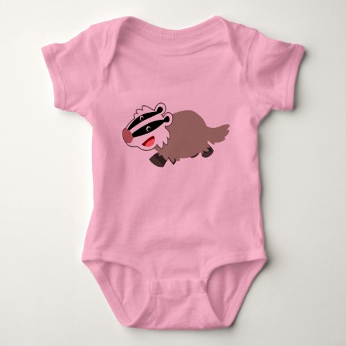 Cute Cartoon Badger Baby Clothing Baby Bodysuit