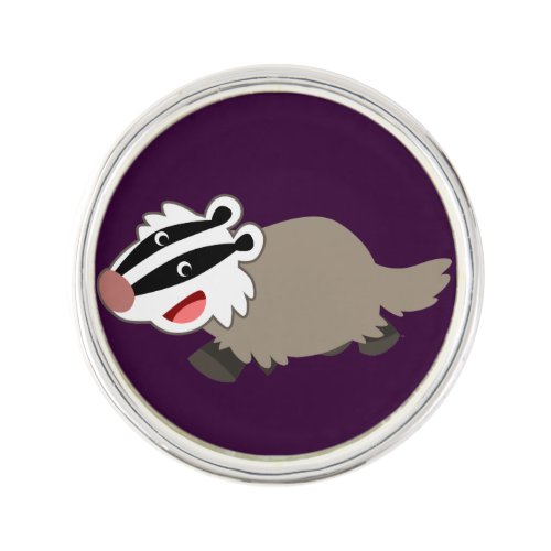 Cute Cartoon Badger Lapel Pin