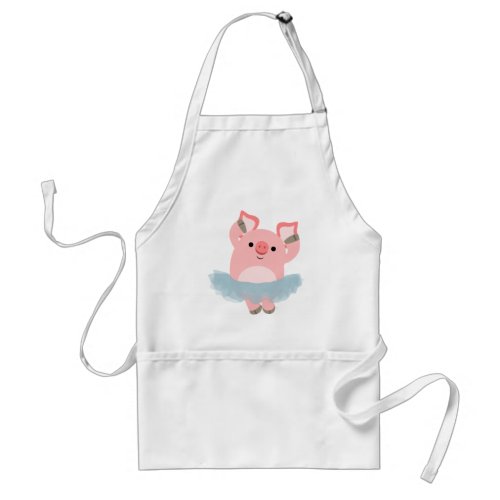 Cute Cartoon Ballerina Pig Apron