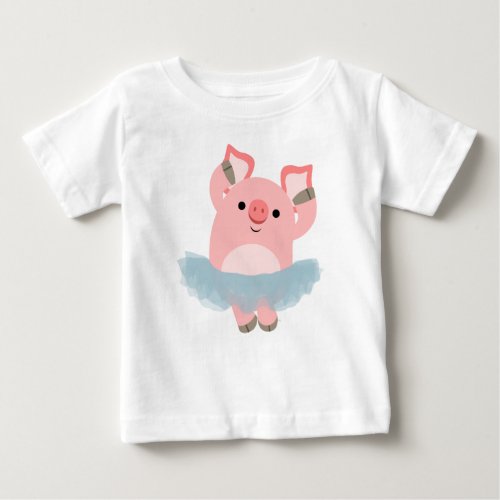 Cute Cartoon Ballerina Pig Baby T_Shirt