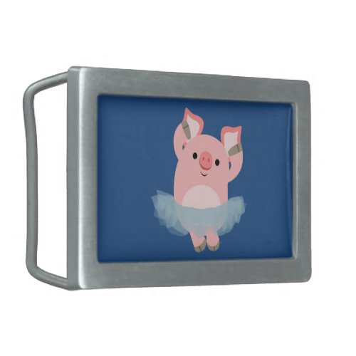 Cute Cartoon Ballerina Pig Belt Buckle