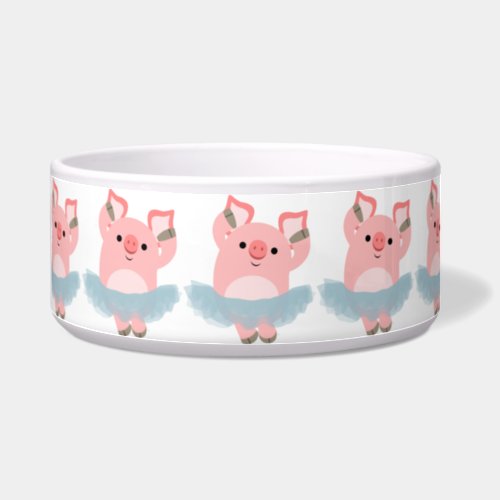 Cute Cartoon Ballerina Pig Pet Bowl