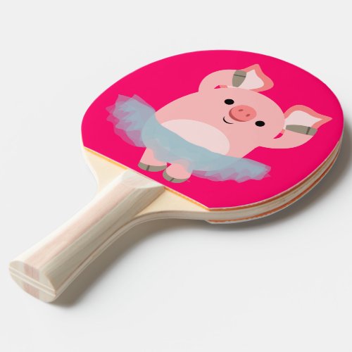 Cute Cartoon Ballerina Pig Ping Pong Paddle