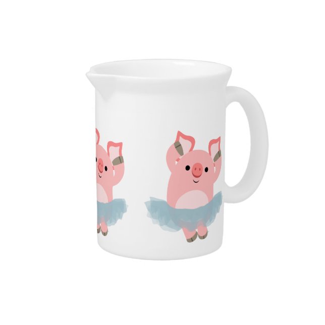 Cute Cartoon Ballerina Pig Pitcher (Right)