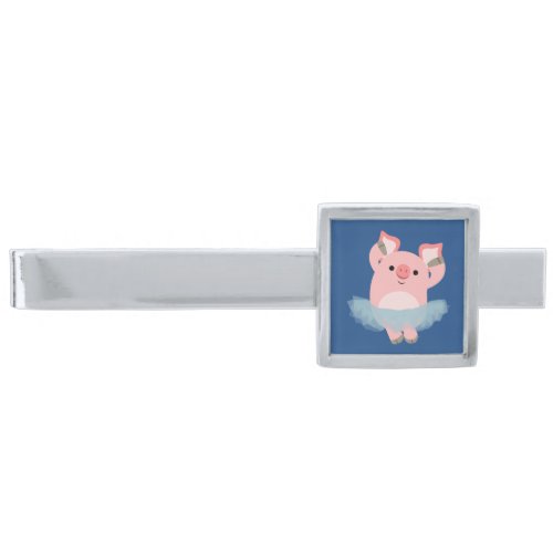 Cute Cartoon Ballerina Pig Tie Bar