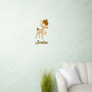Cute Cartoon Bambi Personalize Wall Decal