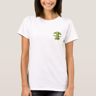 Cute Cartoon Bamboo Character Meditating in Lotus  T-Shirt