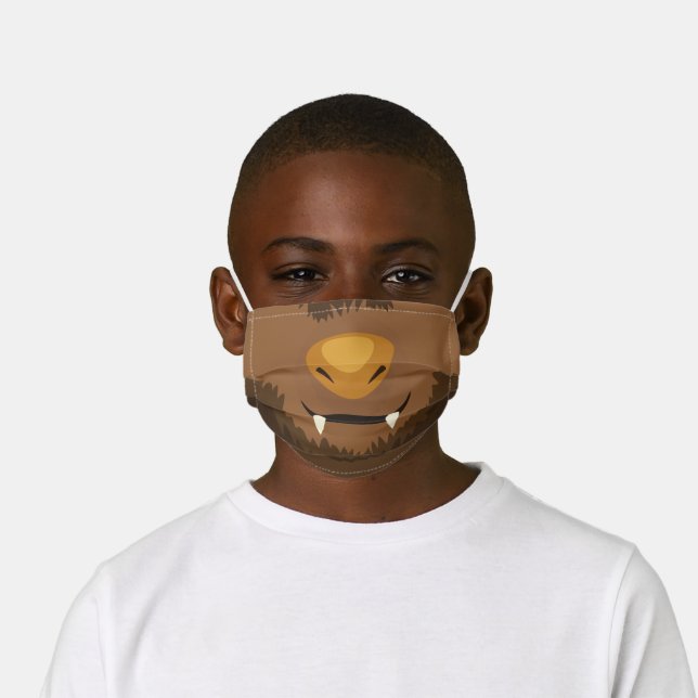 Cute Cartoon Bat Face Kids' Cloth Face Mask (Worn)