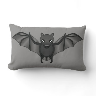 Cute Cartoon Bat Halloween Illustration Lumbar Pillow