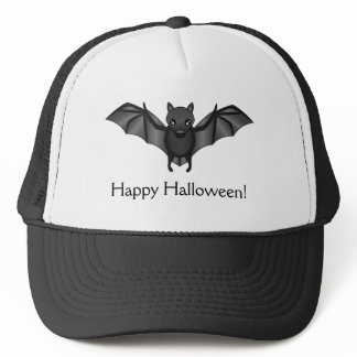 Cute Cartoon Bat Halloween Illustration Trucker Hat