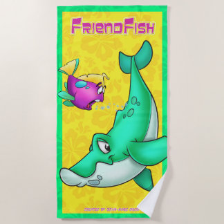 Cute cartoon beach towel