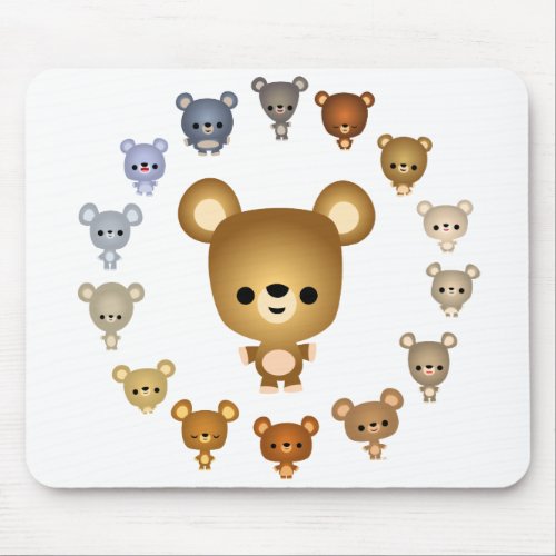 Cute Cartoon Bear Babies Mousepad