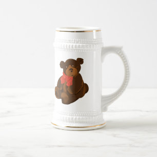 Cute cartoon bear beer stein