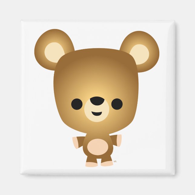 Cute Cartoon Bear Cub Magnet (Front)