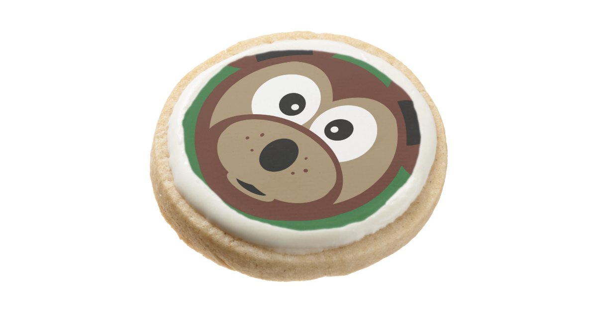Cute Cartoon Bear Face Cookies | Zazzle