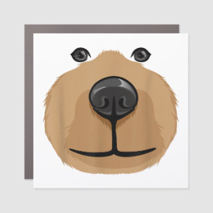 Cute Cartoon Bear Face Head Costume Party Car Magnet