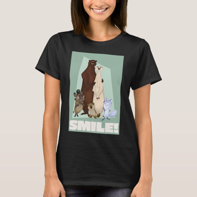 Cute Cartoon Bear Family T-Shirt (Front)