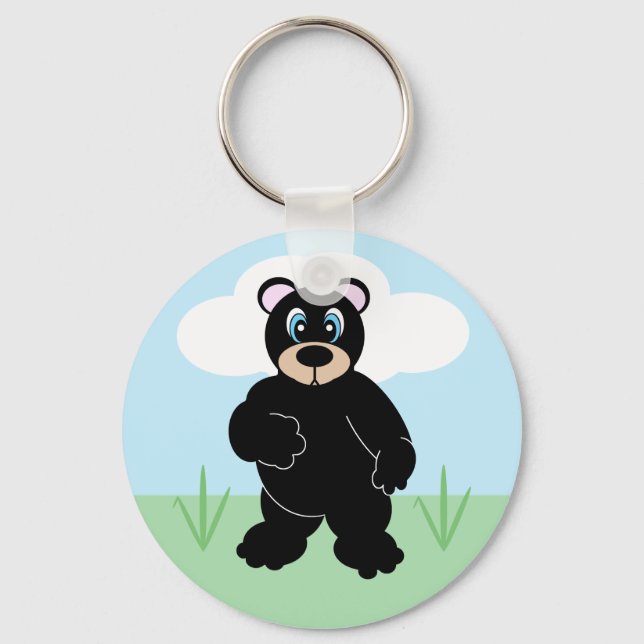 Cute Cartoon Bear Keychain (Front)
