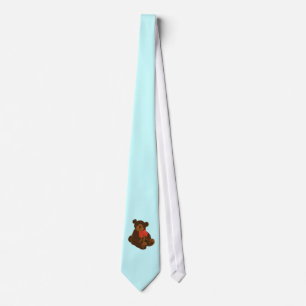 Cute cartoon bear neck tie