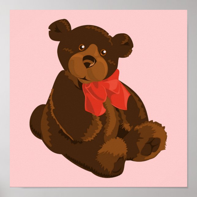 Cute cartoon bear poster (Front)