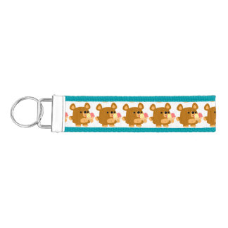 Cute Cartoon Bear with Ice Cream Bands Keychain