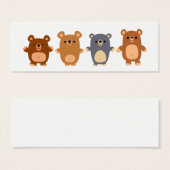 Cute cartoon Bears 1 bookmark (profile card) (Front & Back)