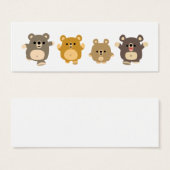 Cute cartoon Bears 2 bookmark (profile card) (Front & Back)