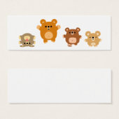 Cute cartoon Bears 3 Bookmark (profile card) (Front & Back)