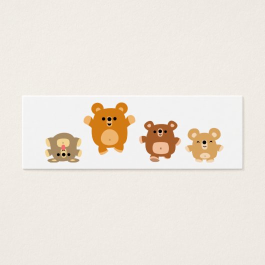 Cute cartoon Bears 3 Bookmark (profile card) (Front)