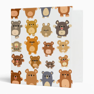Cute Cartoon Bears Avery Binder