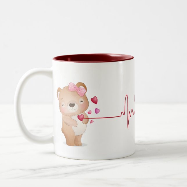 Cute Cartoon Bears Customized Coffee Mug (Left)